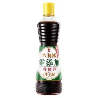 六月鲜 零添加特级鲜生抽500ml0%添加防腐剂仅5种原料炒菜家用酱油