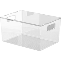 家の物语（KATEI STORY）日本亚克力桌面收纳盒透明宿舍书桌书本置物架大容量办公室文件筐 长方形大号【3个装】