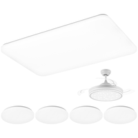  Lighting 雷士 NVC  白月系列 LED吸顶灯套装 四室两厅带遥控吊扇