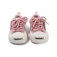 TEENMIX 天美意 儿童运动鞋秋季小孩时尚透气帆布鞋女童休闲鞋子 粉色 33码