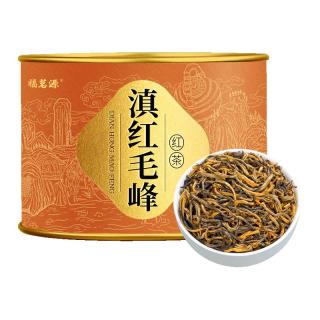 福茗源 红茶 茶叶 滇红毛峰 新茶春茶特级金丝滇红工夫红茶50g/罐