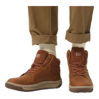 CAT卡特24秋季男士户外休闲百搭牛皮革工装风满帮休闲鞋 棕色 40 