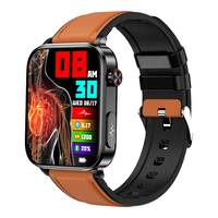 华米度 【智能气泵气囊】手腕式电子血压计智能手环 心率血氧体温监测男女士款运动手腕心率监测量 【芯片+一键加压】棕色皮表带