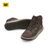 CAT 卡特24秋季男士户外休闲百搭牛皮革工装风满帮休闲鞋 深棕色 41