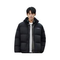 坦博尔泡芙短款羽绒服男女同款25冬季立领面保暖厚外套TA5560331D 黑色 S (165)