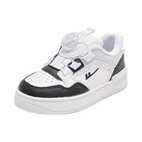                                                                                 回力童鞋女童时尚百搭板鞋2024春季男童小白鞋透气儿童运动鞋 白黑 （经典） 25码 内长约17cm