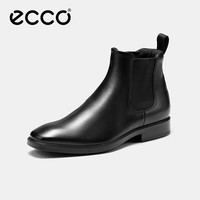 爱步（ECCO）25年冬季经典英伦风切尔西靴男 都市米兰系列523384 黑色42