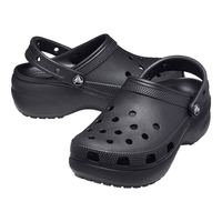 crocs 王俊凯洞洞鞋女鞋经典云朵老爹鞋拖鞋一脚蹬洞洞鞋|206750 黑色-001 34(210mm) 黑色-001(含智必星)