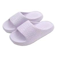 洁丽雅夏季室内家居拖鞋女夏外穿厚底浴室拖鞋男 紫色 38-39 【适合37-38】