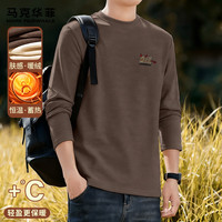 马克华菲 羊毛绒圆领衫微胖男士打底衫