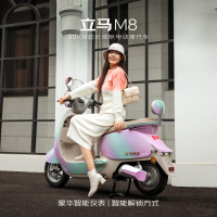立马电动车 M8远航版 电动摩托车 72V20Ah 浪漫紫