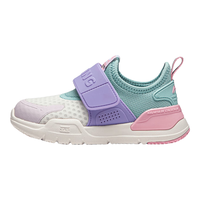 李宁 LI-NING童鞋儿童运动鞋男女小童夏秋支撑抗扭减震魔术贴一脚蹬休闲鞋 【春秋款】乳白色/湖灰蓝-10 30