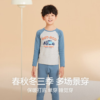  Hodo Men/红豆男装 纯棉 儿童内衣套装  120