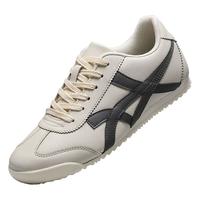 卡帝乐鳄鱼 鞋子男鞋春秋季2024潮流百搭厚底小白鞋男士休闲鞋运动板鞋 AC001米灰 41