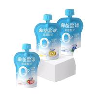 SHAMBA STAR 象爸星球 儿童酸奶90%生牛乳 含维A+维D常温锁鲜不加蔗糖酸奶120g 草莓+香蕉+白桃+蓝莓（各1袋）