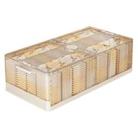 纳仕德 BY2405 床底收纳箱带轮折叠整理箱收纳盒储物箱 奶白透明特大号