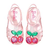 芭比童鞋夏季儿童凉鞋女童包头果冻鞋小童水晶凉鞋DA5938 粉色 30码