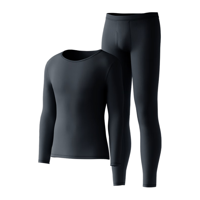 海澜之家 保暖内衣男女双面绒230g发热贴片秋衣秋裤套装