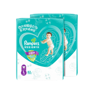 Pampers 帮宝适 绿帮系列 拉拉裤 L82片*2包