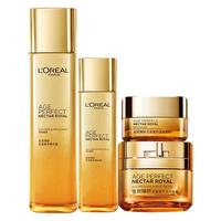 L'OREAL PARIS巴黎欧莱雅 欧莱雅(LOREAL)套装护肤品金致臻颜花蜜奢养保湿补水细纹化妆品礼盒 洁面+精华蜜+面霜