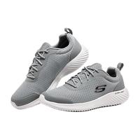斯凯奇(Skechers)男鞋子黑色休闲鞋绑带休闲透气秋季低帮运动鞋 232005 232005-GRY 灰色 41