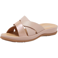 Bata外穿拖鞋女2024夏商场百搭羊皮厚底镂空软底凉拖AVX04BT4 浅粉 36