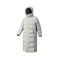 斐乐90鹅绒高蓬740+FILA长款羽绒服女2025冬滑雪保暖防寒服 朦胧灰棕-BG 180/100A/XL