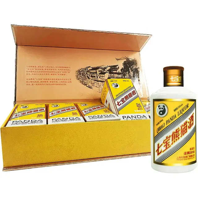  七宝熊猫 纯粮高端 酱香型白酒  53%Vol. 包装 100ml