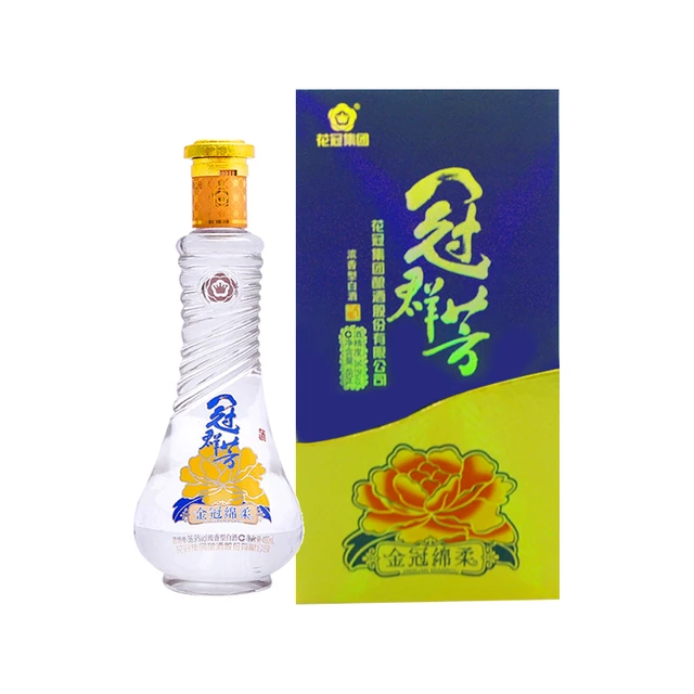 HUAGUAN 花冠 白酒 冠群芳酒 金冠绵柔 36.9度 480ml 单瓶装 浓香型白酒