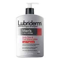  Lubriderm男士三合一矿物质润肤乳 淡香型 473ml