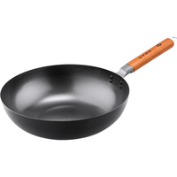 珍珠生活 炒锅防粘锅日本进口铁锅家用炒菜锅无涂层双面凹凸颗粒物理不易粘铁锅少油烟燃气灶煤气灶电磁炉通用 双面凹凸 一面防粘 一面防滑 30cm 2~4人使用