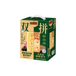 NAZIBA 纳滋宝牛肉馅酥脆饼干和黑松露火腿苏打饼双拼礼盒装办公室小零食