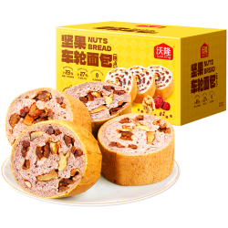 沃隆 营养食品 坚果车轮面包  坚果车轮面包 袋装 500g