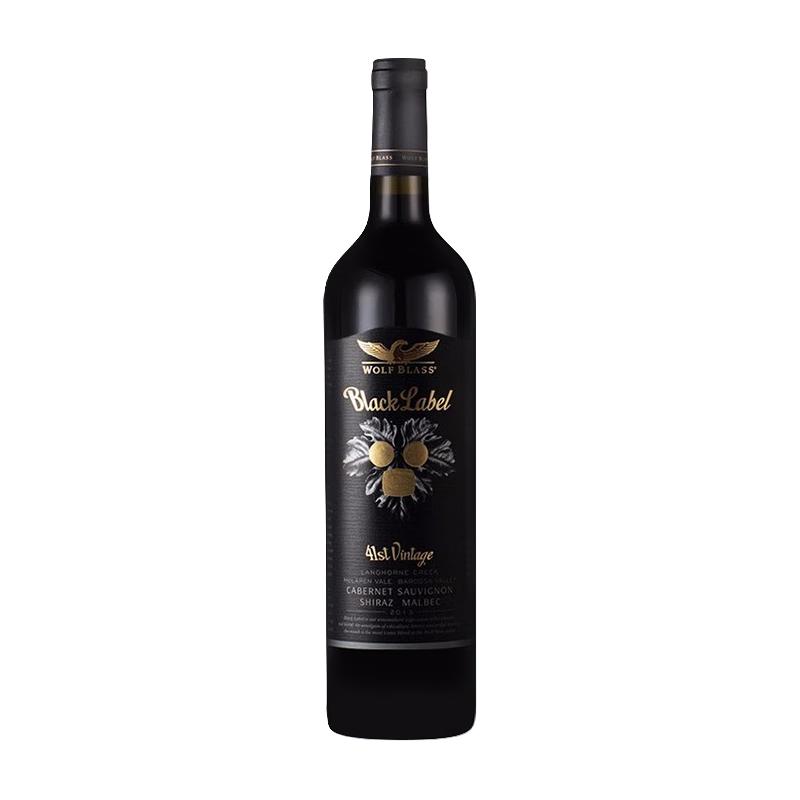 WOLF BLASS 纷赋 黑牌 澳大利亚干型红葡萄酒 750ml