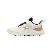 XTEP特步童鞋儿童跑鞋男童中大童网布防滑缓震跑鞋魔术贴搭扣运动跑鞋 帆白/艾绿 【9556革面款】 38码