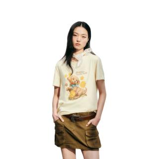 UR2025春季女装趣味萌宠狗狗印花短袖T恤UYL450051