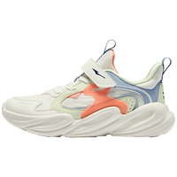 鸿星尔克儿童鞋女童24秋季中大童中性休闲运动鞋丨川行2 微晶白/冰柠绿 36码