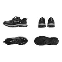 富贵鸟男鞋冬季透气休闲鞋子男软底老人鞋轻便中年爸爸鞋户外运动健步鞋 黑色 44