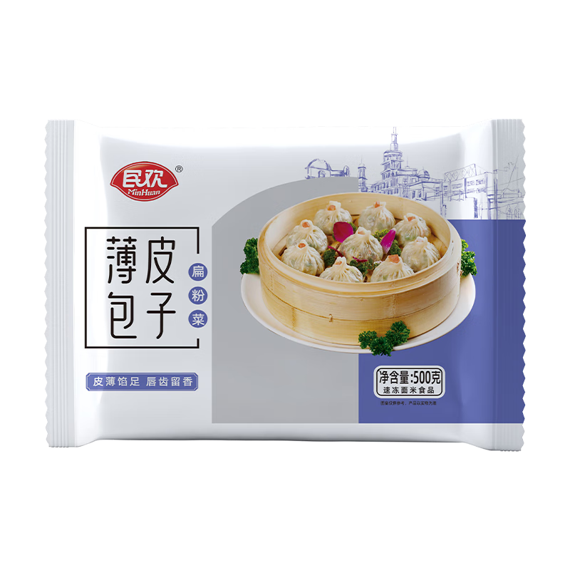 民欢 荞麦包子 荠菜鸡蛋 500g