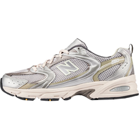 NEW BALANCE 老爹鞋男鞋女鞋复古低帮网面休闲运动鞋MR530系列 浅灰色 MR530KMW 38(脚长23.5cm)