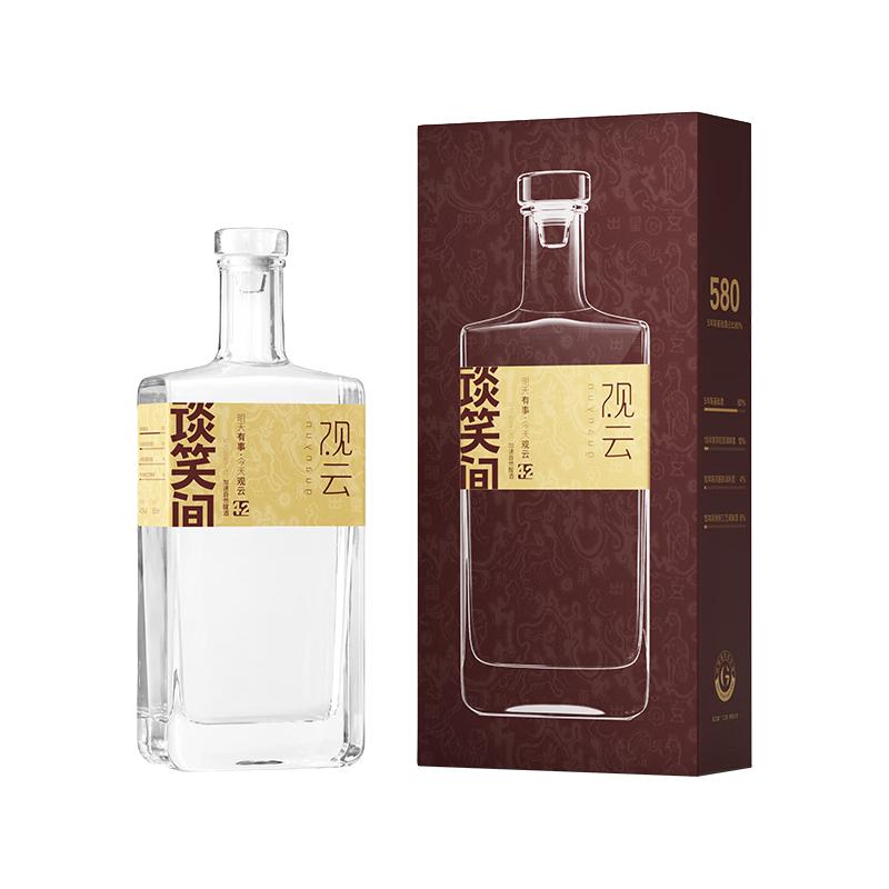 观云　白酒500ml 52% GuanYun 观云谈笑间42%vol 浓香型白酒500ml 单瓶装【报价价格评测怎么