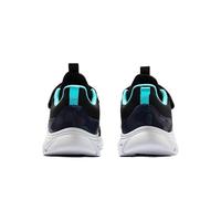 XTEP特步儿童跑鞋秋季男女童中大童魔术贴设计透气网布柔软舒适百搭运动鞋 黑 【9556革面款】 37 码