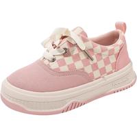 天美意童鞋儿童板鞋秋季女童运动鞋软底男大童小黑鞋潮 粉色 33