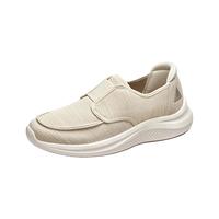 足力健老人鞋轻便柔软舒适布鞋软底一脚蹬长辈女士休闲鞋 沙砾色-女款 39