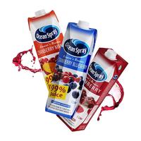 Ocean Spray 优鲜沛 蔓越莓复合果汁三种口味组合包 1L*3瓶