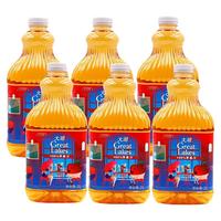 上好佳大湖果汁橙汁纯果汁红葡萄汁250ml整箱24瓶果蔬汁明朗2L菠萝汁苹果汁包装随机发 2L*6瓶100%苹果汁  新日期