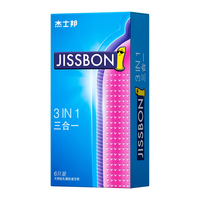 杰士邦 避孕套超薄 套 大颗粒凸点环纹套套 男用持久byt 女 女 戴  成人计生情趣用品 三合一6只装