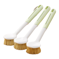 LYNN 长柄洗锅刷子 植物剑麻有效去油污不掉毛厨房清洁刷锅1把