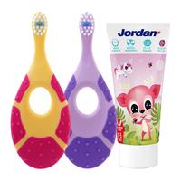 JORDANJordan 婴幼儿童牙膏牙刷宝宝软毛分龄0-2岁双支0-5岁防蛀50ml*1支