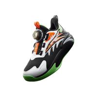 安踏儿童运动鞋男小童鞋磨砺减震耐磨舒旋钮扣篮球鞋 黑/安踏白-3 31 脚长约19.5cm